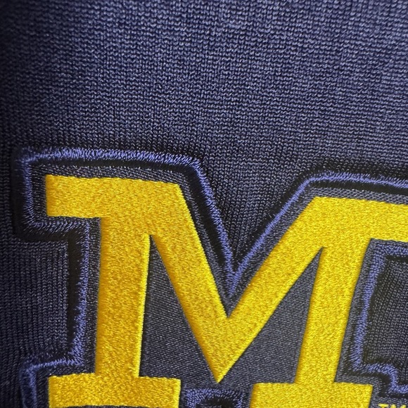 Jordan Michigan Wolverines Sweatshirt Men XL Grid Fleece Stitched Logos Pullover - Picture 7 of 12